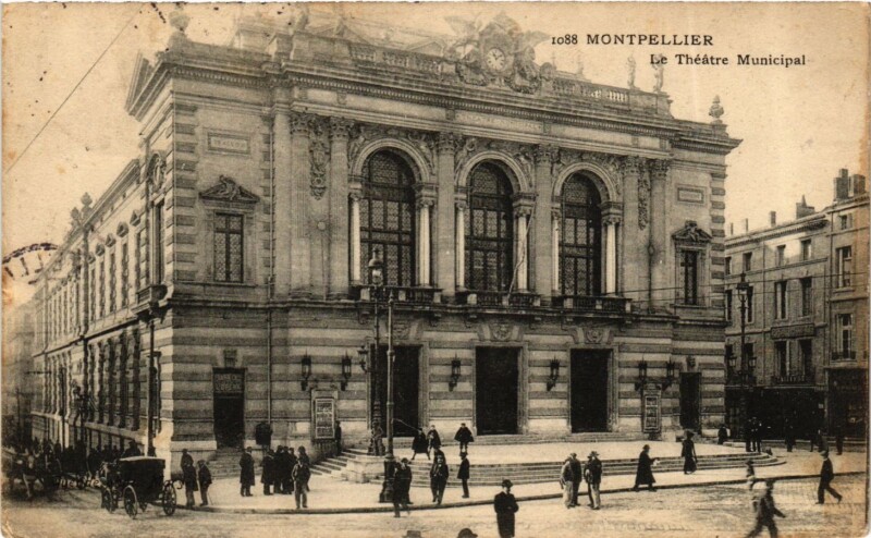 Carte postale ancienne Herault Montpellier Le Théatre Municipal à Montpellier