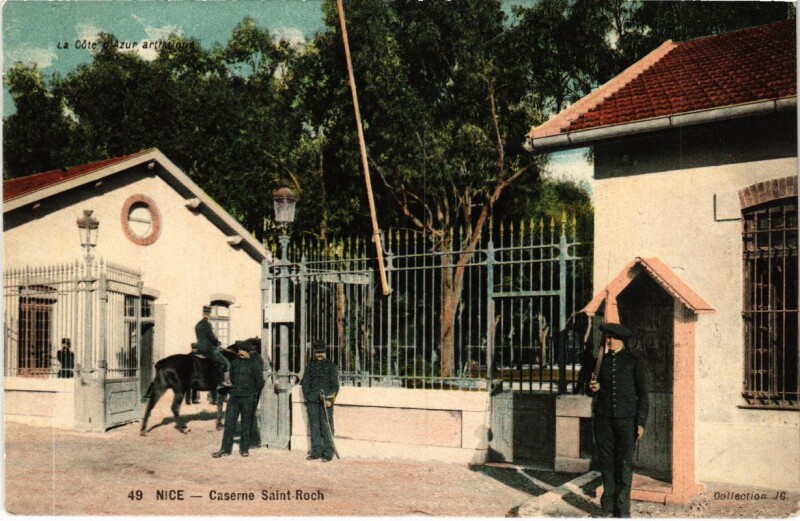 Carte postale ancienne Nice- Caserne Saint Roch France