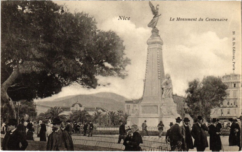 Carte postale ancienne Nice- Le monument du Centenaire France