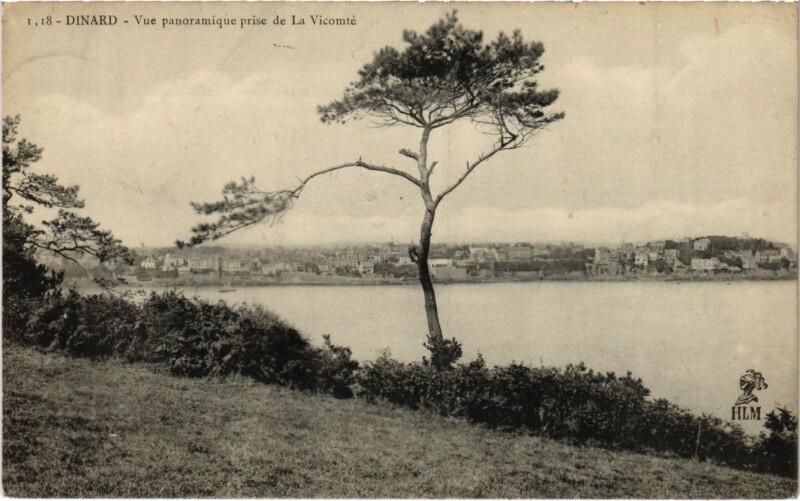 Carte postale ancienne Dinard- vue panoramique pris de La Vicomte France à Dinard