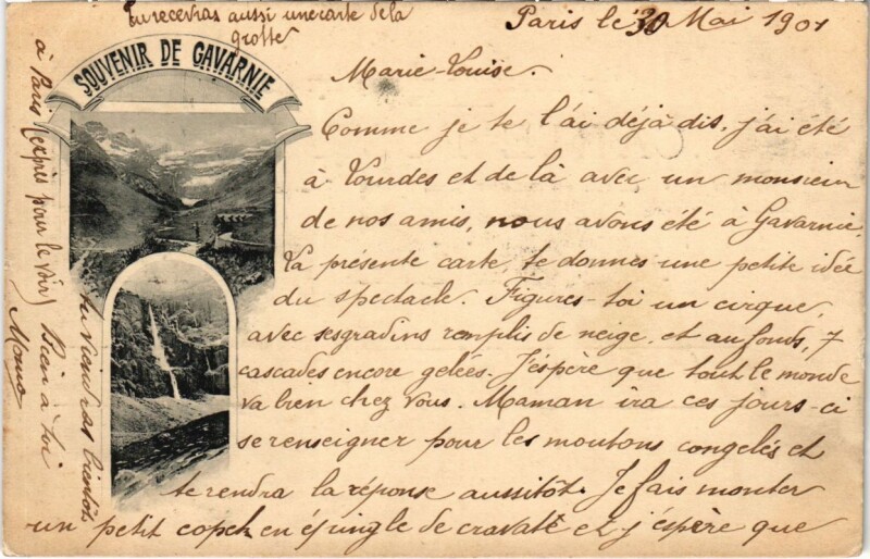 Carte postale ancienne Souvenir de Gavarnie