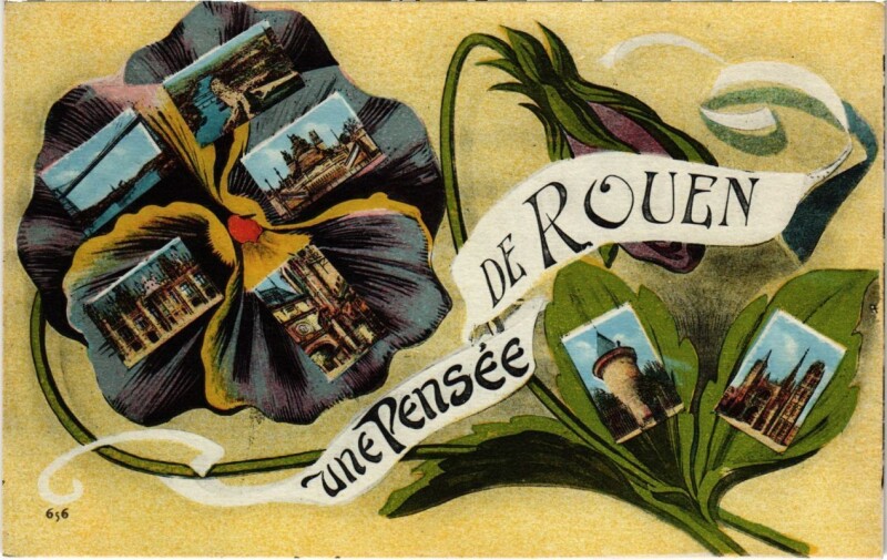 Carte postale ancienne Une Pensée de Rouen à Rouen