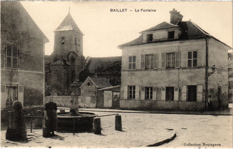 Carte postale ancienne Baillet - La Fontaine