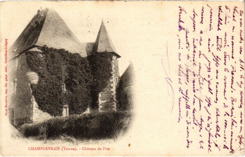 Carte postale ancienne Champcevrais - Chateau de Prie à Champcevrais