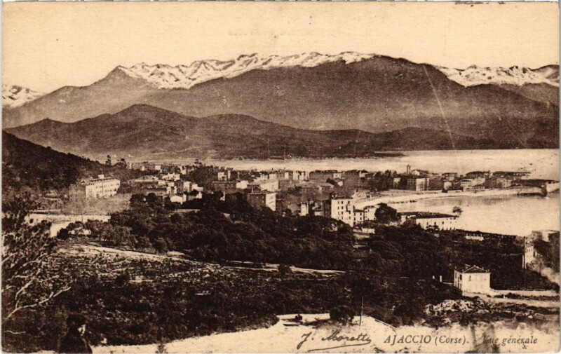 Carte postale ancienne Ajaccio - Vue générale à Ajaccio