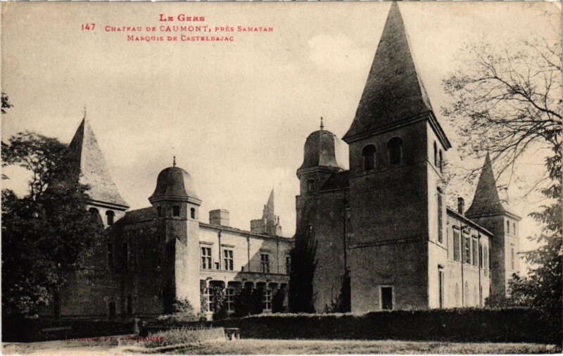 Carte postale ancienne Chateau de Caumont pres Samatan à Caumont