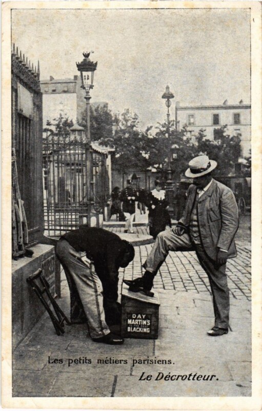 Carte postale ancienne Paris Petits Metiers le Decrotteur