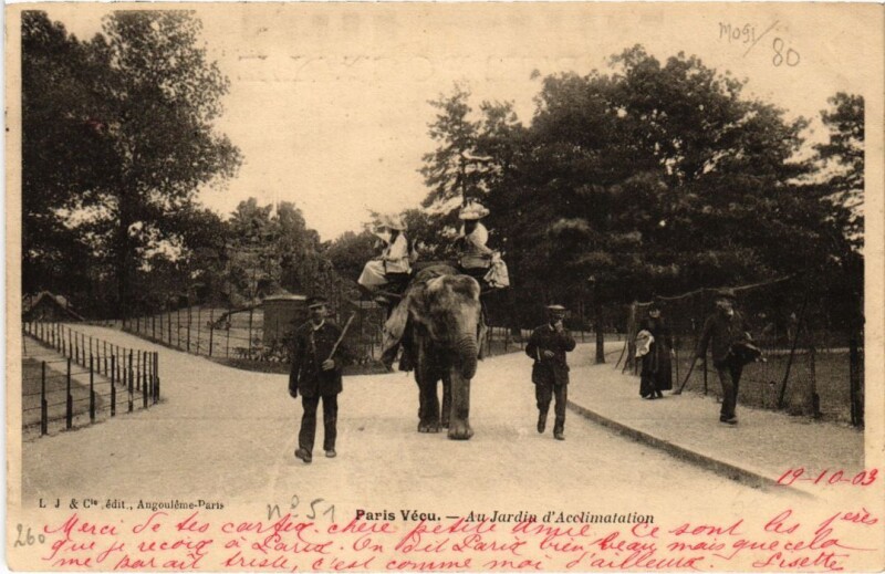 Carte postale ancienne Au Jardin d'Acclimatation à Neuilly-sur-Seine