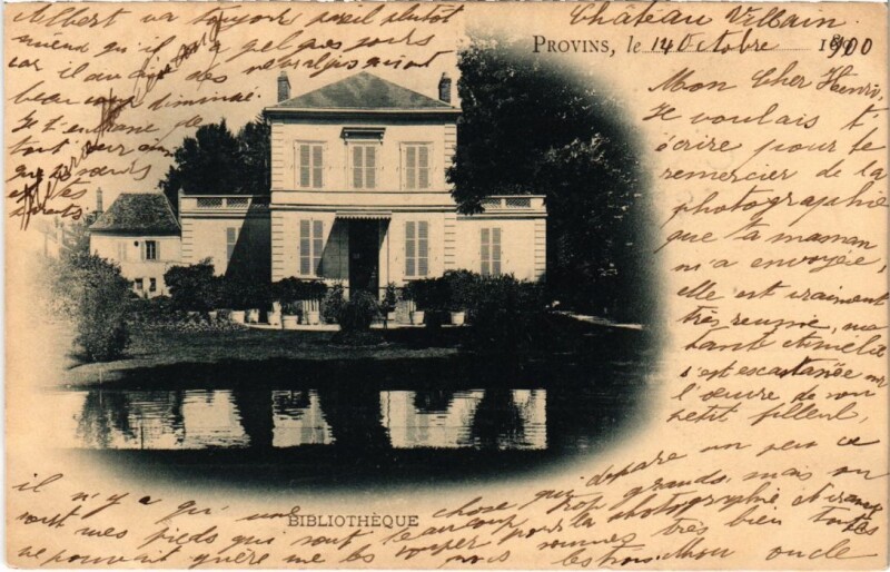 Carte postale ancienne Provins Bibliotheque à Provins