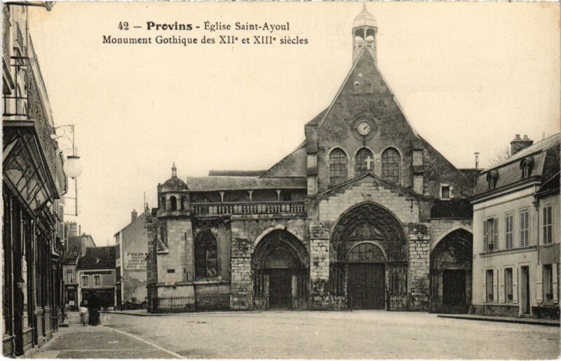 Carte postale ancienne Provins Eglise Saint-Ayoul à Provins