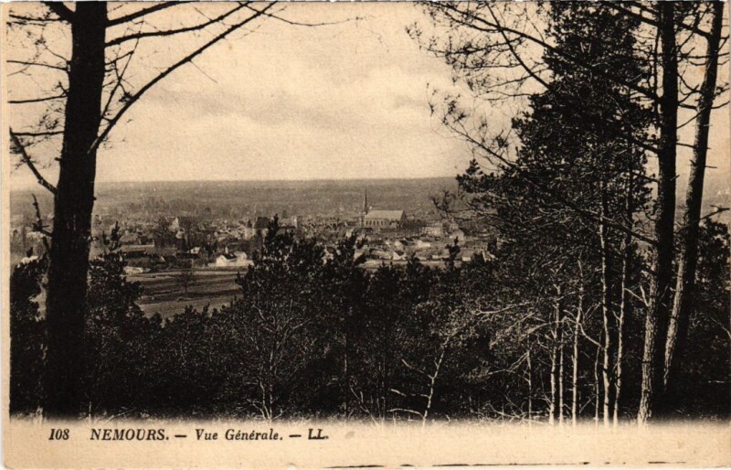 Carte postale ancienne Nemours vue generale à Nemours