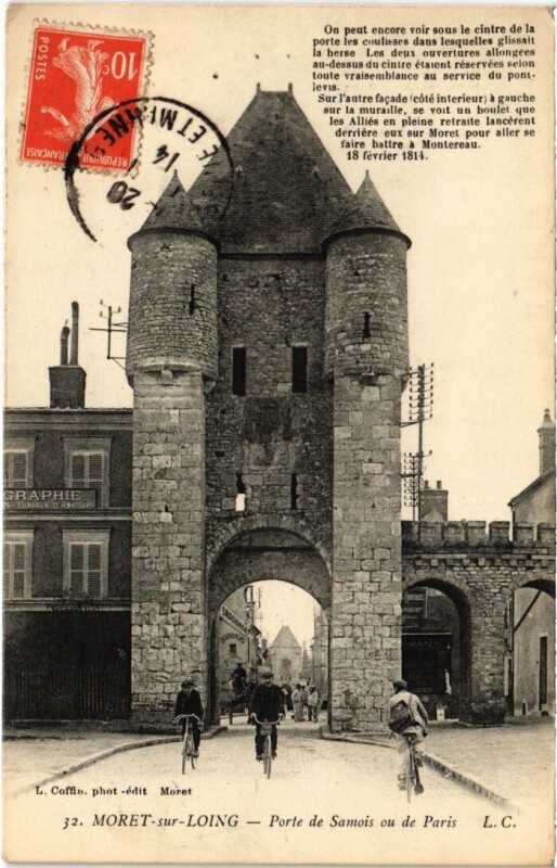 Carte postale ancienne Moret sur Loing Porte de Samois