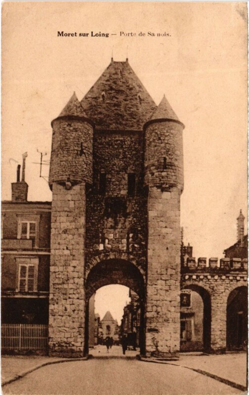 Carte postale ancienne Moret sur Loing Porte de Samois