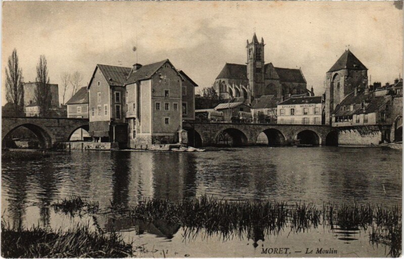 Carte postale ancienne Moret sur Loing Le Moulin