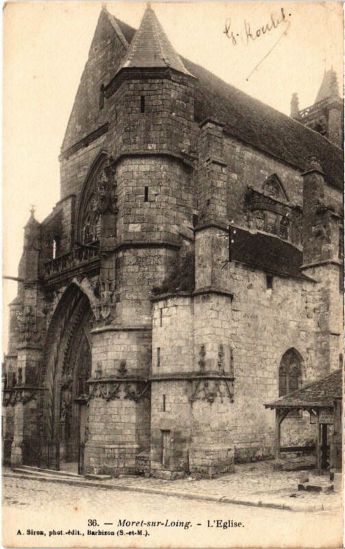 Carte postale ancienne Moret sur Loing Eglise