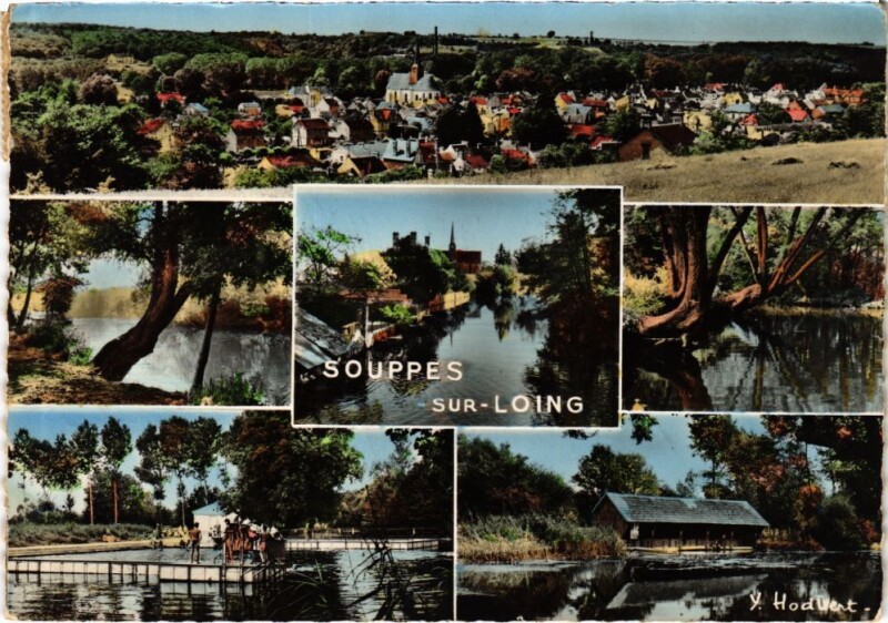 Carte postale ancienne Souppes sur Loing souvenir à Souppes-sur-Loing