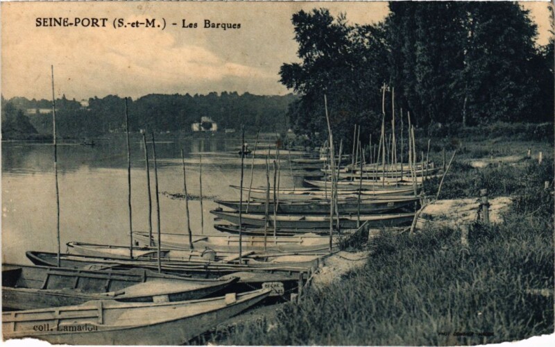 Carte postale ancienne Seine Port Les Barques à Seine-Port
