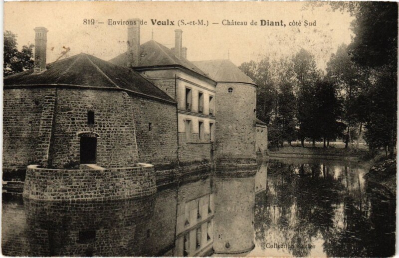 Carte postale ancienne Environs de Voulx Chateau de Diant - Cote Sud à Diant