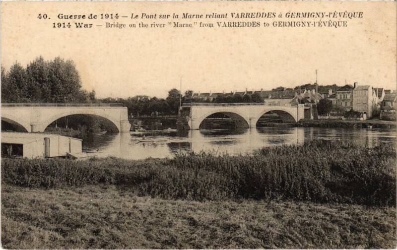 Carte postale ancienne Pont sur la Marne