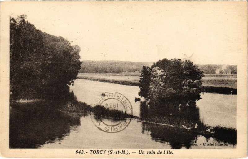Carte postale ancienne Un coin de l'Ile à Torcy
