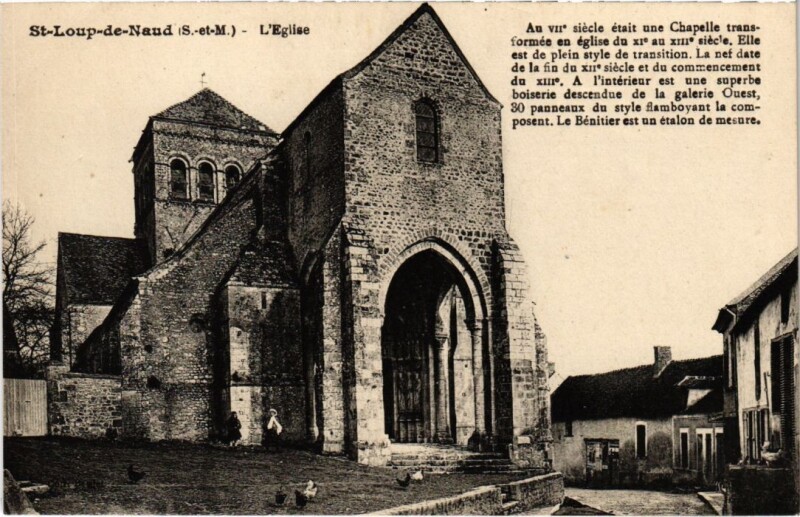 Carte postale ancienne Saint-Loup-de-Naud L'Eglise à Saint-Loup-de-Naud