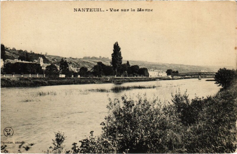 Carte postale ancienne Nanteuil-sur-Marne Vue sur la Marne à Nanteuil-sur-Marne