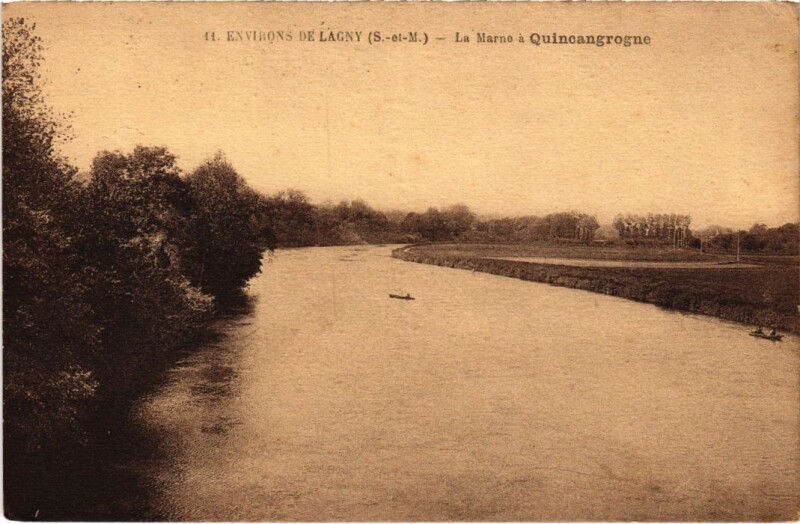Carte postale ancienne Environs de Lagny-sur-Marne La Marne a Quincangrogne à Lagny-sur-Marne