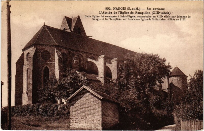 Carte postale ancienne Rampillon L'Eglise - Abside à Rampillon