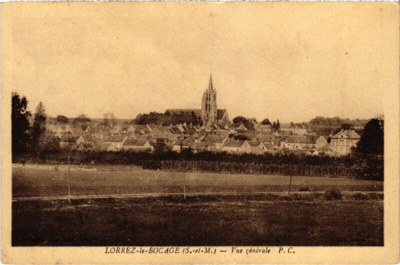 Carte postale ancienne Lorrez-le-Bocage Vue Generale