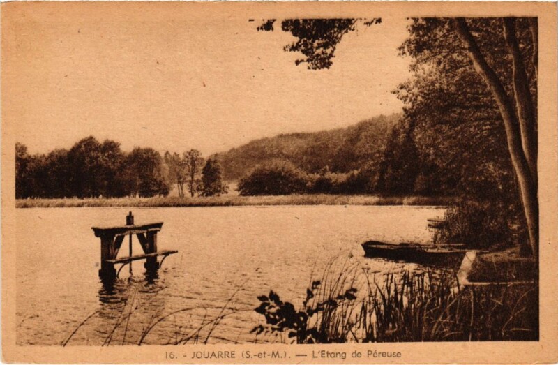 Carte postale ancienne Jouarre L'Etang de Pereuse à Jouarre