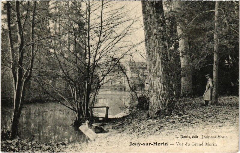 Carte postale ancienne Jouy-sur-Morin Vue du Grand Morin à Jouy-sur-Morin