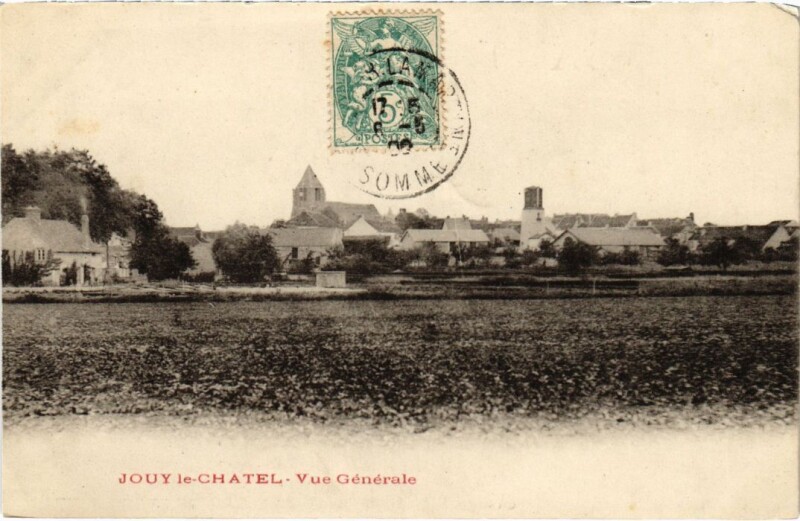 Carte postale ancienne Jouy-le-Chatel Vue Generale