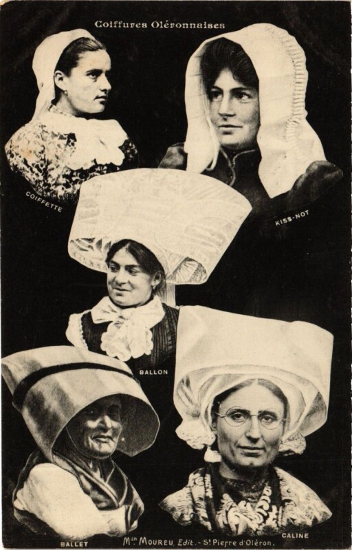 Carte postale ancienne Coiffures Oléronnaises