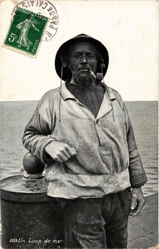 Carte postale ancienne Un Loup de mer