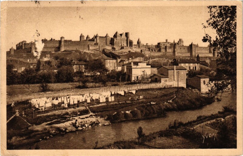 Carte postale ancienne Aude Carcassonne Vue générale à Carcassonne