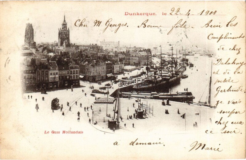 Carte postale ancienne Nord Dunkerque Le Quai Hollandais à Dunkerque