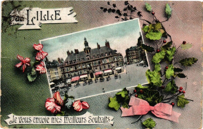 Carte postale ancienne Nord Lille Place Fleurs à Lille