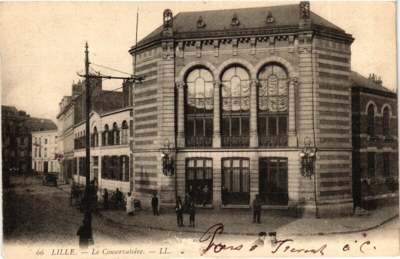 Carte postale ancienne Nord Lille Le Conservatoire à Lille
