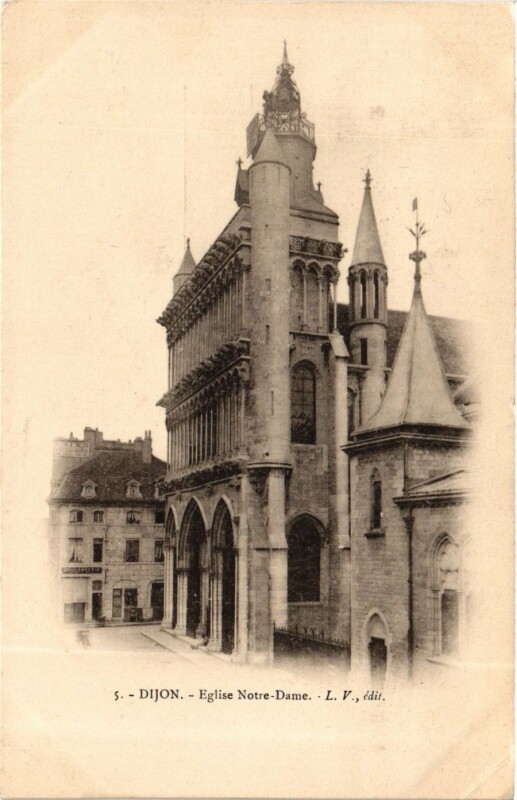 Carte postale ancienne Cote-d'Or Dijon Eglise Notre-Dame à Dijon