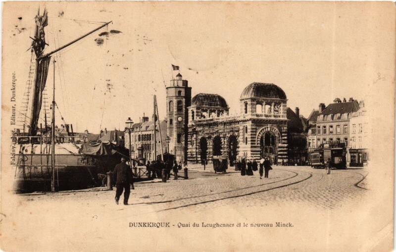 Carte postale ancienne Nord Dunkerque Quai du Leughenaer Minck à Dunkerque
