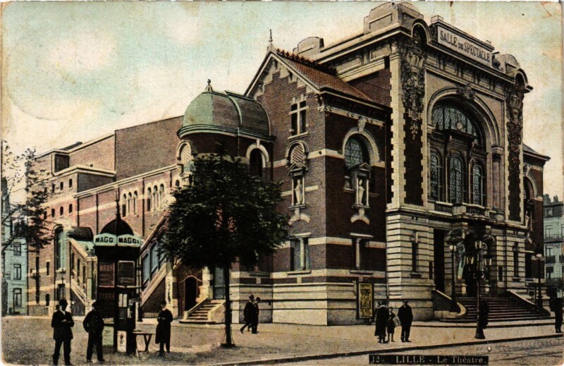 Carte postale ancienne Nord Lille Le Théatre à Lille