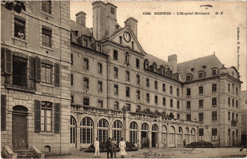 Carte postale ancienne Militaire - Rennes - L'Hopital Militaire à Rennes