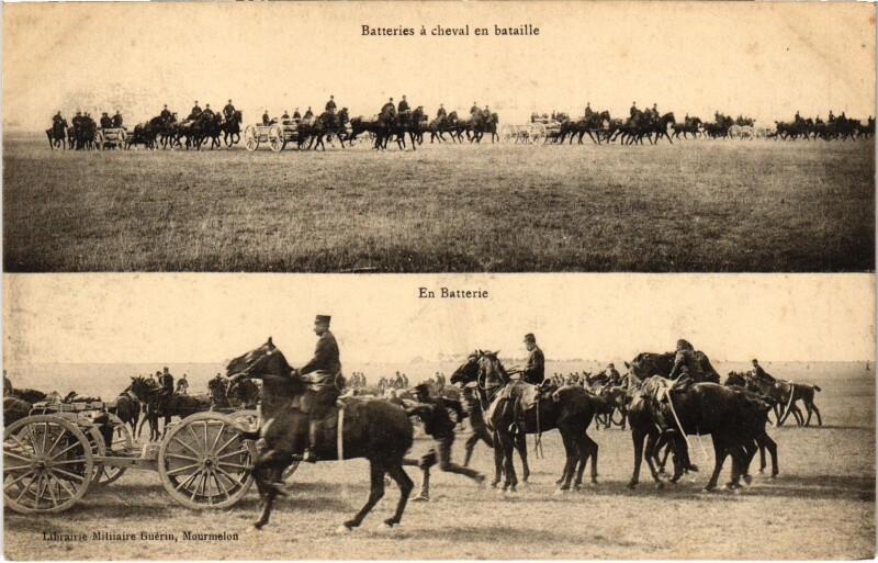 Carte postale ancienne Militaire - En Batterie