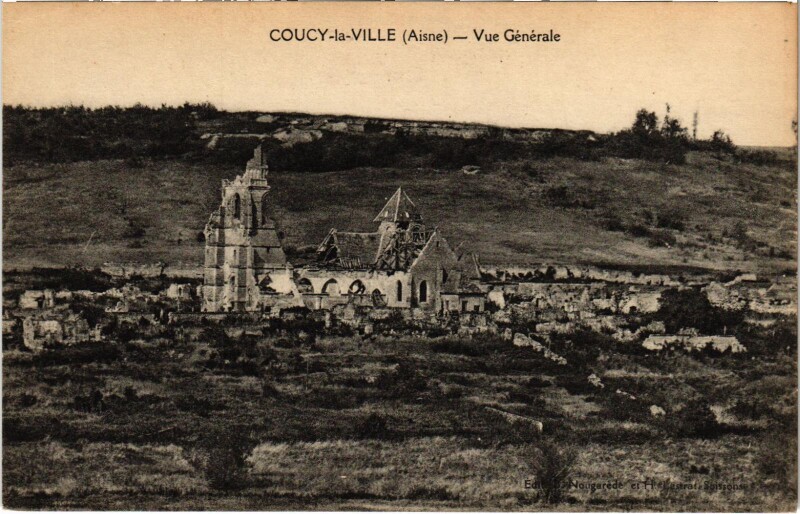 Carte postale ancienne Coucy-la-Ville - Vue Générale