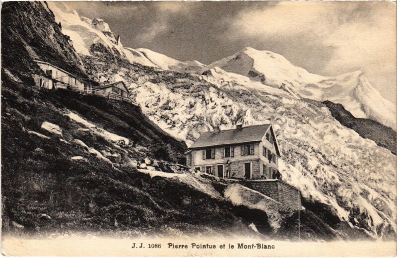 Carte postale ancienne Pierre Pointue et le Mont-Blanc