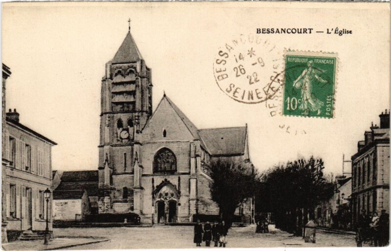 Carte postale ancienne Bessancourt - L'Eglise à Bessancourt