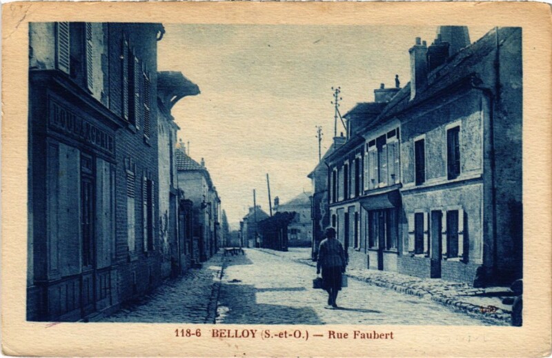 Carte postale ancienne Belloy - Rue Faubert