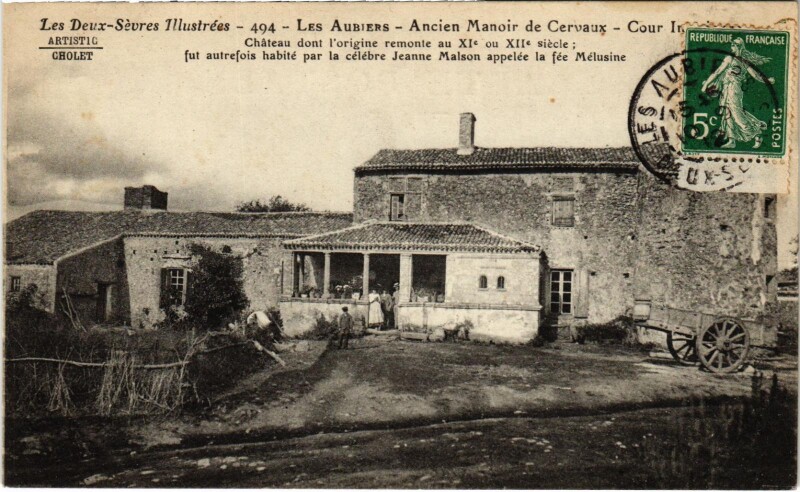 Carte postale ancienne Les Aubiers - Ancien Manoir de Cervaux