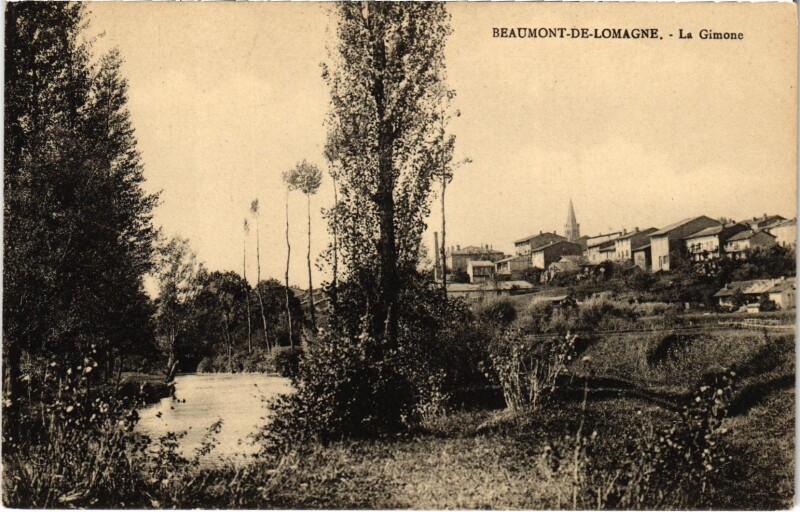 Carte postale ancienne Beaumont-Lomagne La Gimone