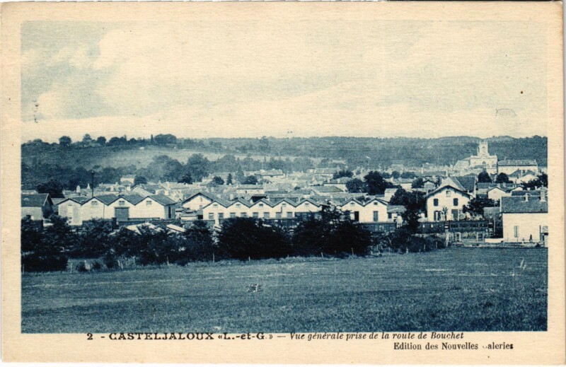 Carte postale ancienne Casteljaloux Vue générale à Casteljaloux
